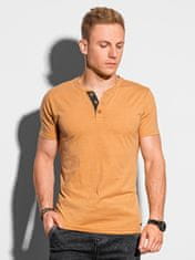OMBRE Ombre Pánské tričko bez potisku S1390 - žlutá - M