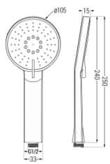 Mexen Alfa r40 set umyvadlové a vanové baterie s příslušenstvím, černá (745703R40-70)