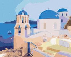 ZUTY Diamantové malování - SANTORINI, ŘECKO (TED DAVIS) 40x50 cm bez rámu a bez vypnutí plátna