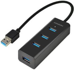 AXAGON 4x USB3.0 CHARGING hub, microUSB nap.