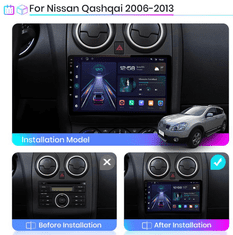 Junsun 2GB RAM AUTORÁDIO NISSAN QASHQAI 2006-2013 Android s GPS navigací, WIFI, USB, Bluetooth, Android rádio NISSAN QASHQAI 2006-2013