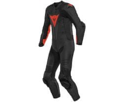 Dainese Kombinéza na moto LAGUNA SECA 5 1PC LEATHER SUIT BLACK/FLUO-RED vel. 56