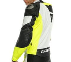 Dainese kombinéza MISTEL 2PCS LEATHER SUIT WHITE/FLUO-YELLOW/BLACK - vel. 58