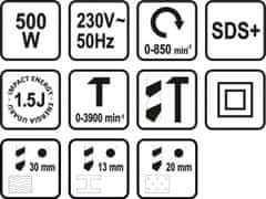 TOYA STHOR hammer SDS PLUS 500W 2 FUNKCE