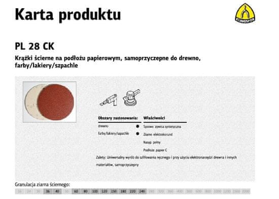 Klingspor Samolepicí Brusný Kotouč 125Mm Pl28Ck Gr.100 /50 Ks.