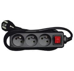 Vorel 3-Settertain Socket Power Connector 1,5 M Black 72625