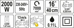 Yato Elektrická Řetězová Pila 2000W