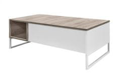 Matis Konferenční stolek PEGAS - dub šedý/bílá