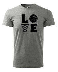 Fenomeno Pánské tričko - Love(basketbal) - šedé Velikost: S