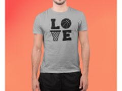 Fenomeno Pánské tričko - Love(basketbal) - šedé Velikost: S