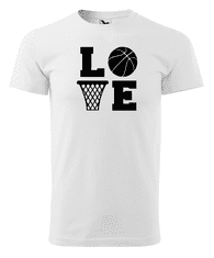 Fenomeno Pánské tričko - Love(basketbal) - bílé Velikost: S