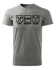 Fenomeno Pánské tričko - Eat sleep šipky - šedé Velikost: S