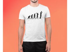 Fenomeno Pánské tričko - Evoluce basketbalisty - bílé Velikost: L