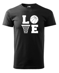 Fenomeno Pánské tričko - Love(basketbal) - černé Velikost: 4XL