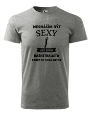 Fenomeno Pánské tričko - Sexy basketbalista - šedé Velikost: S