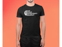 Fenomeno Pánské tričko - Eat sleep basketball - černé Velikost: S