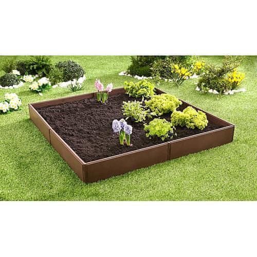 Strend Pro Zahradní záhon RB053, 57x13 cm, PP, 8dílný, zvýšený