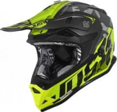 JUST 1 HELMETS Moto přilba JUST1 J32 PRO SWAT camo žlutá fluo + 2 ks brýle ARNETTE zdarma L