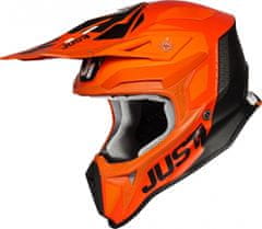 JUST 1 HELMETS Moto přilba JUST1 J18 PULSAR oranžovo/bílo/černá XS