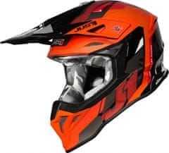 JUST 1 HELMETS Moto přilba JUST1 J39 REACTOR neonově oranžovo/černá + 2 ks brýle ARNETTE zdarma L