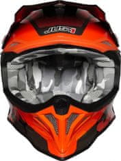 JUST 1 HELMETS Moto přilba JUST1 J39 REACTOR neonově oranžovo/černá + 2 ks brýle ARNETTE zdarma L