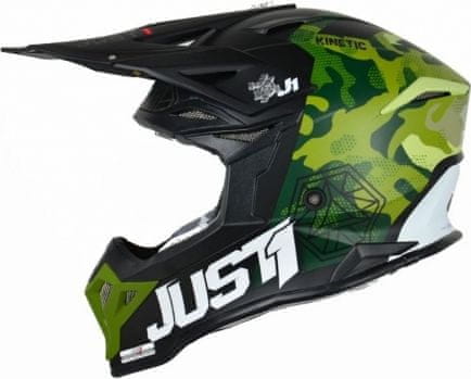 JUST 1 HELMETS Moto přilba JUST1 J39 KINETIC matná camo army zeleno/černá