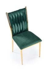 Halmar Jídelní židle K436 - tmavozelená / zlatá