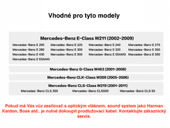 2GB RAM Android Autorádio Mercedes Benz E-Class W211 2002-2009 CLS-CLK-G-Class W463 W209 W219 s GPS navigací, Bluetooth, WIFI, 2x USB, Parkovací kamera zdarma