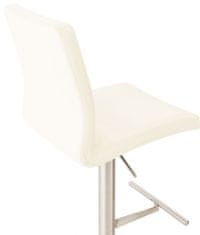 BHM Germany Barová židle Cadiz, syntetická kůže, ocel / krémová