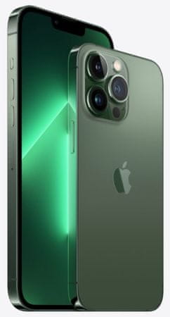 Apple iPhone 13 Pro, design, 4 farby. matne textúrované sklo, zaoblené rohy, nerezová oceľ