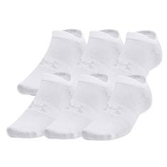 Under Armour UA Essential No Show 6pk-WHT, UA Essential No Show 6pk-WHT | 1370542-100 | XL