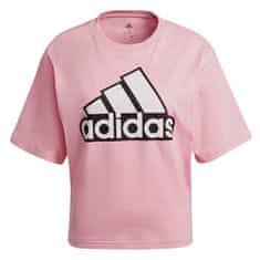 Adidas Dámské tričko , W BLUV Q1 CRO T | HC9184 | LTPINK/WHITE | S
