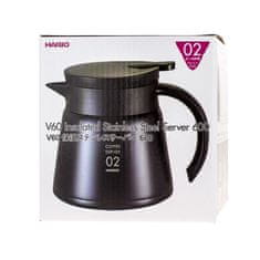 Hario Hario Insulated Stainless Steel Server V60-02 Black - 600 ml