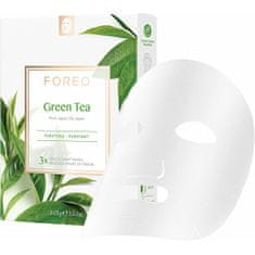 Foreo Očišťující plátýnková maska pro smíšenou pleť Green Tea (Purifying Sheet Mask) 3 x 20 g