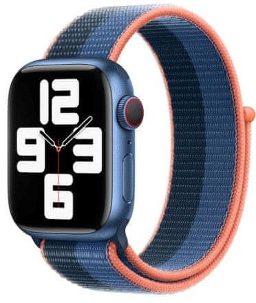 Apple 41mm ledňáčkově/hlubokomořsky modrý provlékací sportovní řemínek MN5H3ZM/A