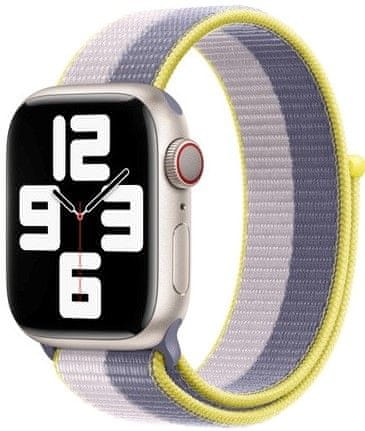 Apple 41mm levandulově šedý / světle liliový provlékací sportovní řemínek MN5J3ZM/A