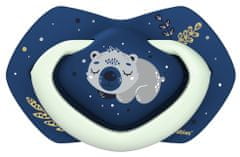 Canpol babies Set symetrických silikonových dudlíků Light touch 0-6m SLEEPY KOALA modrý