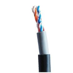 W-STAR W-star Kabel UTP cat5, drát venkovní 305m 2 pláště CCA černá 4x2x0,5mm, UTPCCAout2pl