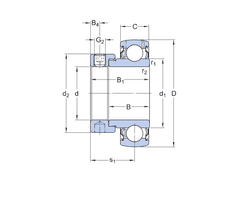 SKF Ložisko upínací SA 204 20-47-29,5-SA204 SKF