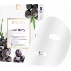 Foreo Vyhlazující plátýnková maska pro zralou pleť Acai Berry (Smoothing Sheet Mask) 3 x 20 g