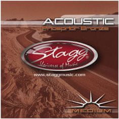 Stagg AC-1356-PH, sada strun pro akustickou kytaru, medium