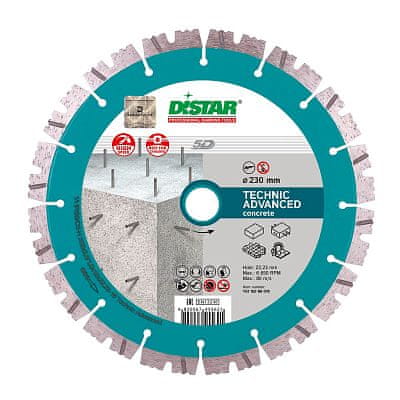 DISTAR Diamantový kotouč Ø 180 Technic Advanced 12mm seg. 5D