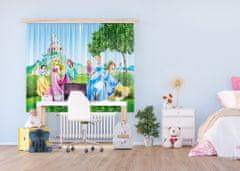 AG Design Dětský foto závěs DISNEY PRINCEZNY U ZÁMKU 180 x 160 cm