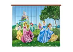 AG Design Dětský foto závěs DISNEY PRINCEZNY U ZÁMKU 180 x 160 cm