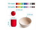 Ulanik Montessori dřevěná hračka "Balls in Cups. Big"
