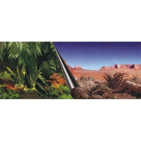 EBI Pozadí akvarijní Jungle+Dessert 120 x 50 cm