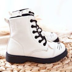 Zateplené pracovní boty se zipem White velikost 22
