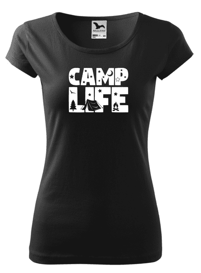 Fenomeno Dámské tričko Camp life - černé Velikost: XS