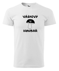 Fenomeno Pánské tričko Vášnivý houbař(hřib) - bílé Velikost: L