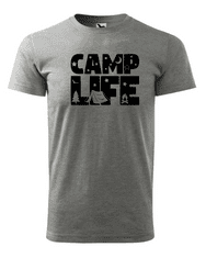 Fenomeno Pánské tričko Camp life - šedé Velikost: S